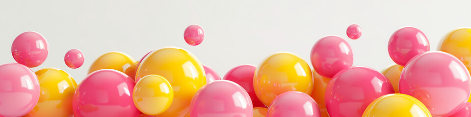 AI art, pink and yellow sphere background