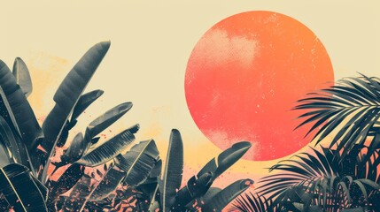 beautiful mixed abstract illustration for graphic summer and urban background theme