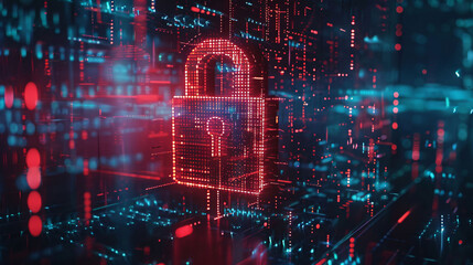 Internet financial property security illustration, protect network data hacker attack poster concept illustration