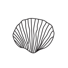 sea, vector, shell, ocean, outline, underwater, shellfish, water, design, illustration, isolated, marine, seashell, beach, seafood, scallop, aquatic, animal, nature, line, summer, graphic, drawing