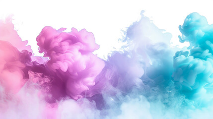 Ethereal Dreamscape: Pink, Purple, and Blue Watercolor Smoke