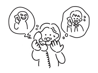 振り込め詐欺のイラスト