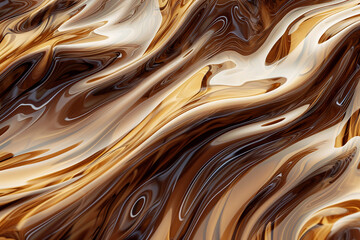 A mass of Toffee swirl background. melted Toffee mass. Gradient Mesh Toffee swirl background. Clean, detailed melted Toffee mass.