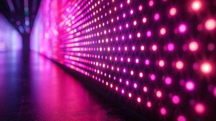 Lights that flash to the rhythm of the music Illustration of glowing and colorful digital lights.