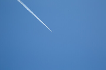 Airplane in the Blue sky 