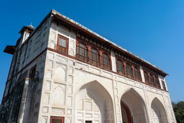 Fototapeta premium The Naubat Khana or Naqqar Khana, is the drum house that stands at the entrance between the outer and inner court at the Red Fort in Delhi.