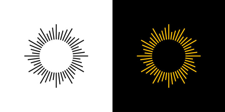sun light logo line sunrise burst vector shine sun shine or firework