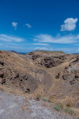Santorini, Greece, May 4, 2024. View of the volcano on the island of Nea Kameni