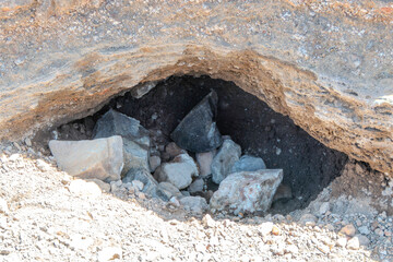 Santorini, Greece, May 4, 2024. View of the volcano on the island of Nea Kameni
