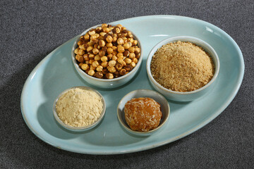 Indian Sattu Powder With Roasted Chana and Brown Sugar
