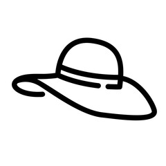 pamela hat outline icon