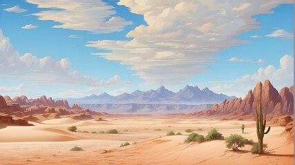 Naklejka premium desert scenery featuring desert