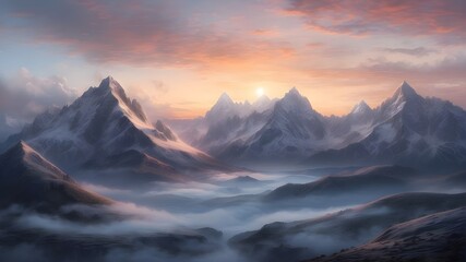 dawn above the peaks