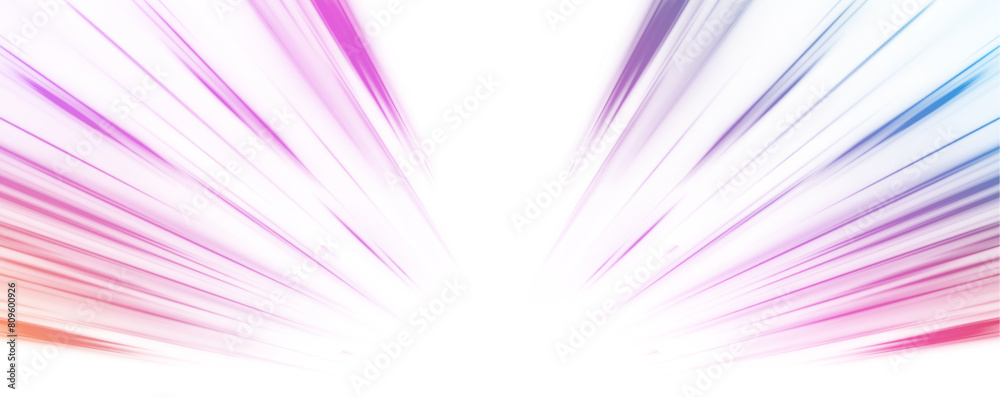Poster speed connection vector background. light and stripes moving fast over dark background. racing cars 