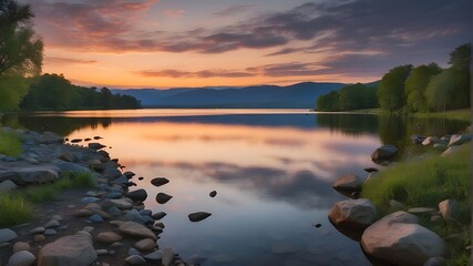 dusk over the lake