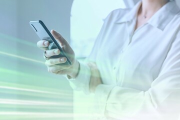 Businesswoman using a mobile phone