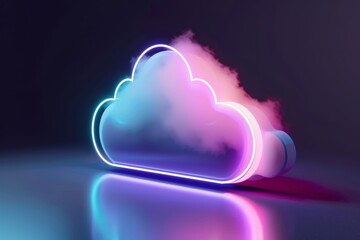 creative 3d cloud computing icon