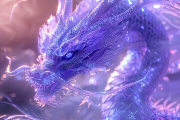 Majestic purple dragon