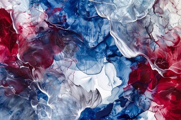 texture background alcohol ink red white and blue 