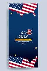 USA Independence Day Vertical Social Media