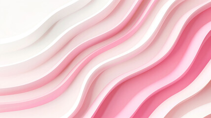 Obraz premium Abstract Pink and White Wavy Background Design