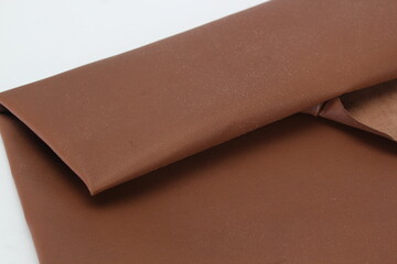 brown genuine leather skin isolated