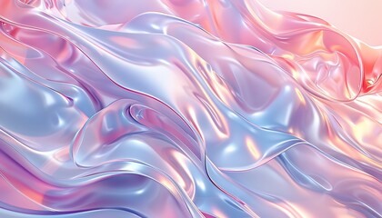 Obraz premium abstract background with a smooth wavy pattern in pink and blue