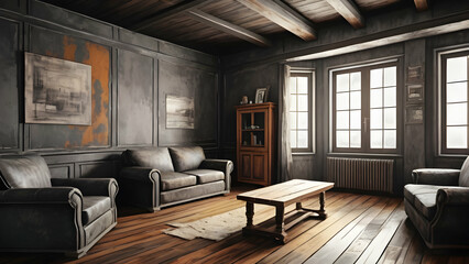 Fototapeta premium Living Room Interior Mockup