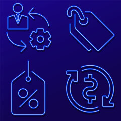 Obraz premium finance neon sign, modern glowing banner design, colorful modern design trend. Vector illustration.