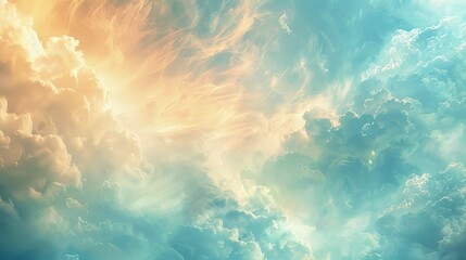 Watercolor style wallpaper wispy clouds dance across the canvas, their ethereal forms casting shadows like whispers in the wind.
