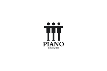 PIANO AND PEOPLE LOGO DESIGN CONCEPT