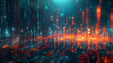 Obraz premium Photo realistic as Digital Currency Analyst Tracking Cryptomarkets concept as A digital currency analyst tracks cryptomarkets to provide insights and forecasts for investment decis