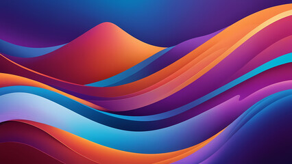 Vibrant Digital Waves on Gradient Background