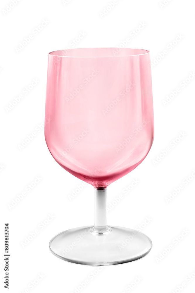 Sticker Pink wineglass isolated