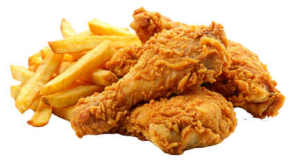 fried chicken wings with chips