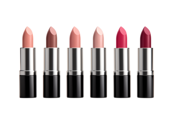 Set lipstick isolated on white background