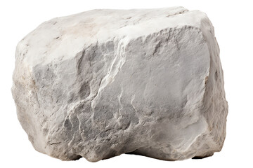 Big white stone isolated on white background.