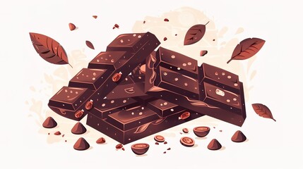 Promotional illustrations to celebrate World Chocolate Day，AI generated.