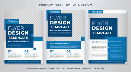 flyer template design with modern and creative concept