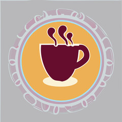 Coffee cup design over gray background, vector illustration.