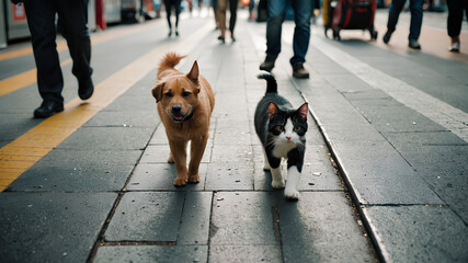 AI image generate for cat and dog