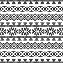Seamless ethnic pattern. Handmade. Horizontal stripes. Vector illustration.