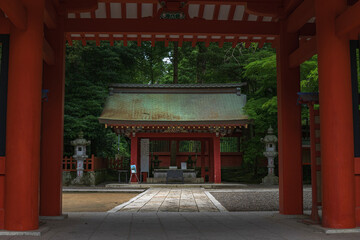 千葉 香取神宮 総門から手水舎を望む