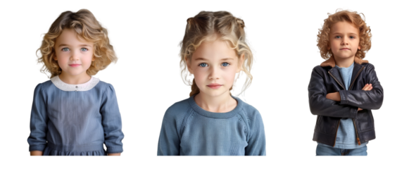 Portrait of children wearing fashionable clothes
