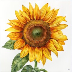 Fototapeta premium Stunning Art of a Yellow Sunflower