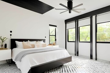 interior of bedroom with bed