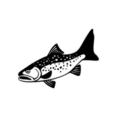 Colorful Rainbow Trout Fish Vector Illustration: Perfect for Fishing Enthusiasts