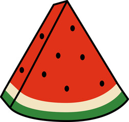 Watermelon Illustration, a Summer Fruit