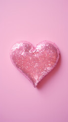 Fototapeta premium 3d pink heart shape, Valentine's Day concept
