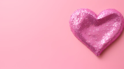Fototapeta premium 3d pink heart shape, Valentine's Day concept
